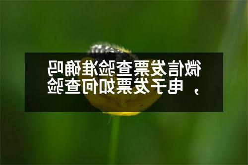 微信发票查验准确吗，电子发票如何查验